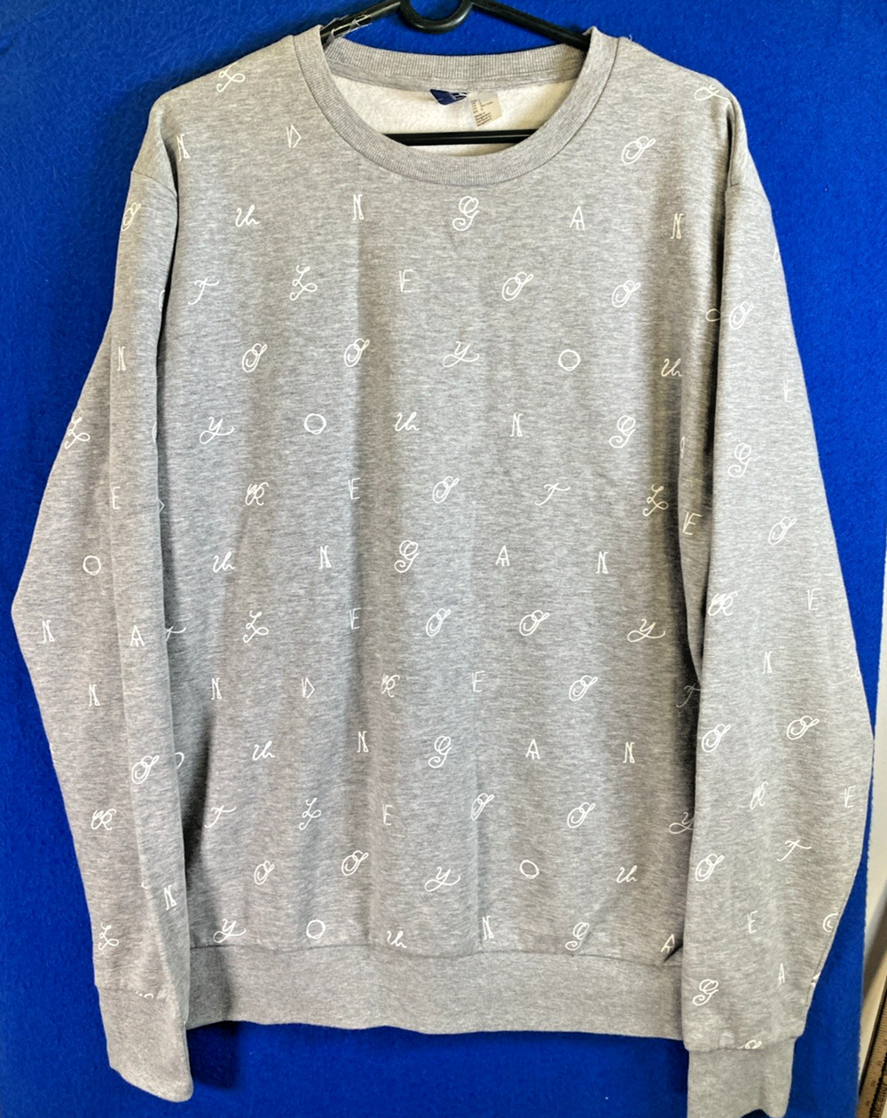 Divided By H&M Mens Gray Long Sleeve Crew Neck Pullover Sweater Size Large NWOT